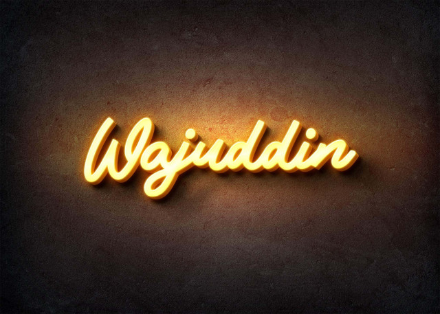 Free photo of Glow Name Profile Picture for Wajuddin