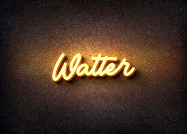 Free photo of Glow Name Profile Picture for Walter