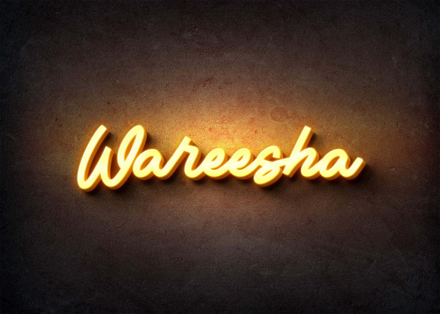 Free photo of Glow Name Profile Picture for Wareesha