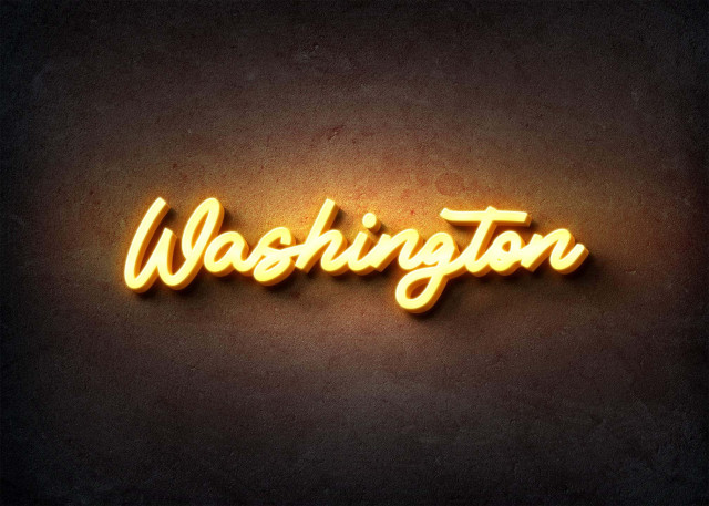 Free photo of Glow Name Profile Picture for Washington