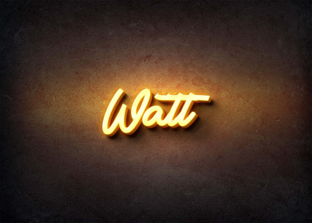 Free photo of Glow Name Profile Picture for Watt