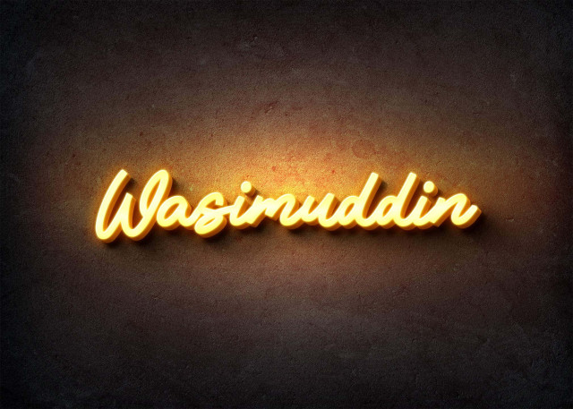 Free photo of Glow Name Profile Picture for Wasimuddin