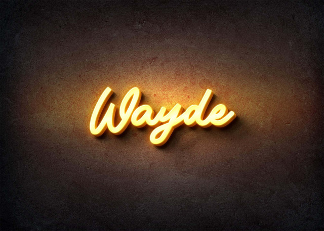 Free photo of Glow Name Profile Picture for Wayde