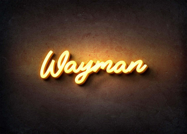 Free photo of Glow Name Profile Picture for Wayman