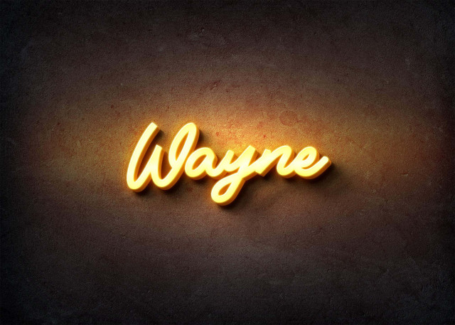 Free photo of Glow Name Profile Picture for Wayne