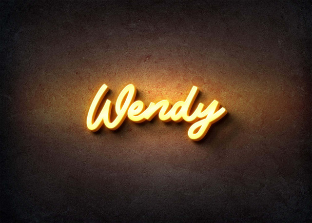 Free photo of Glow Name Profile Picture for Wendy