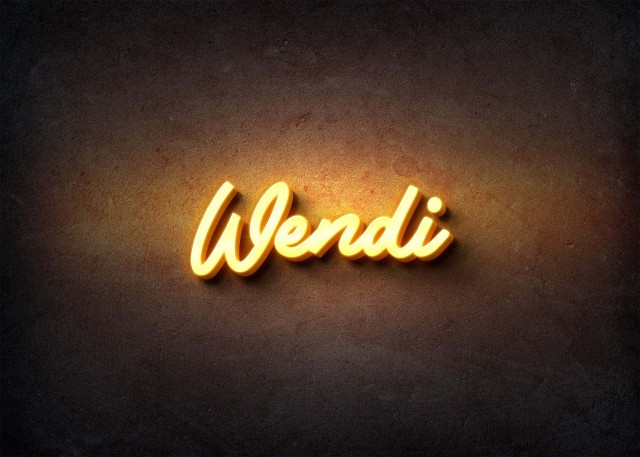 Free photo of Glow Name Profile Picture for Wendi
