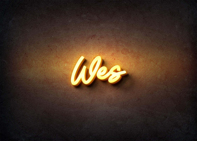 Free photo of Glow Name Profile Picture for Wes