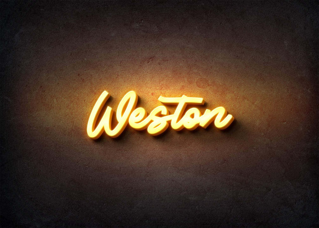 Free photo of Glow Name Profile Picture for Weston