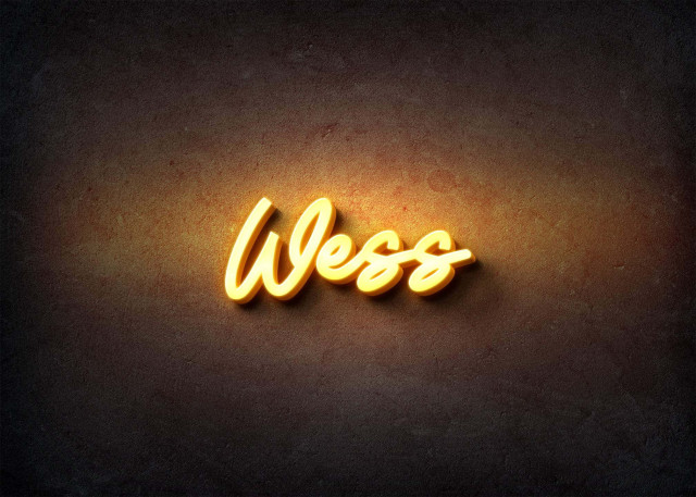 Free photo of Glow Name Profile Picture for Wess