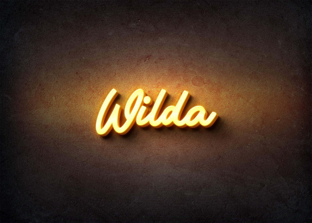 Free photo of Glow Name Profile Picture for Wilda
