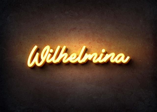 Free photo of Glow Name Profile Picture for Wilhelmina