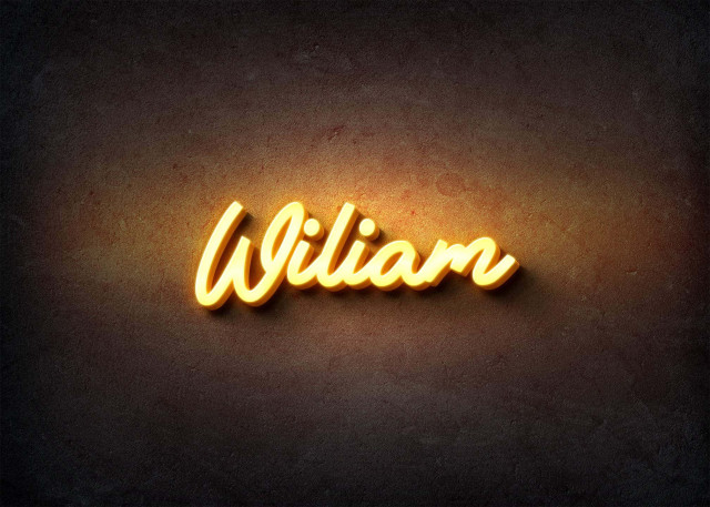 Free photo of Glow Name Profile Picture for Wiliam