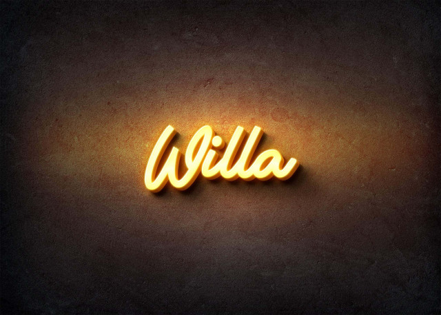 Free photo of Glow Name Profile Picture for Willa