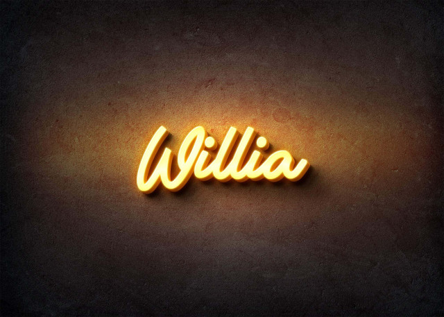 Free photo of Glow Name Profile Picture for Willia