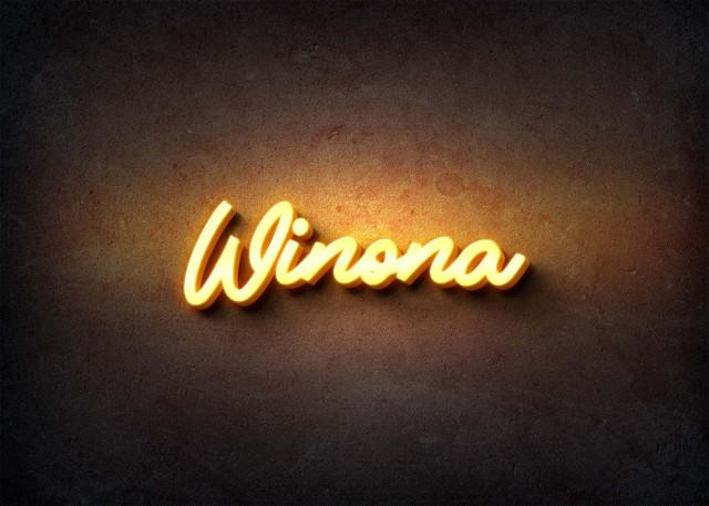 Free photo of Glow Name Profile Picture for Winona