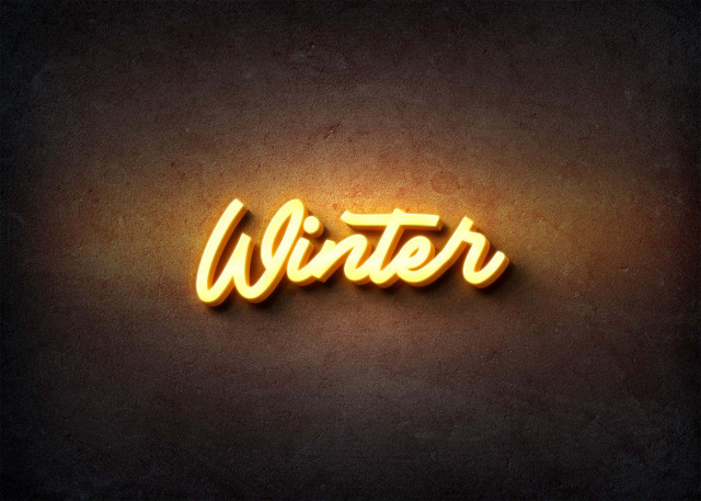 Free photo of Glow Name Profile Picture for Winter