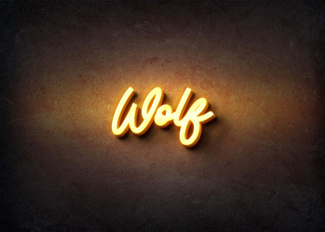 Free photo of Glow Name Profile Picture for Wolf