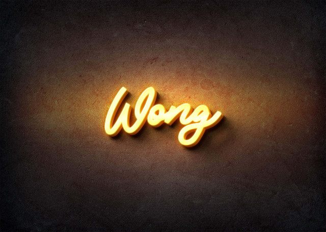 Free photo of Glow Name Profile Picture for Wong