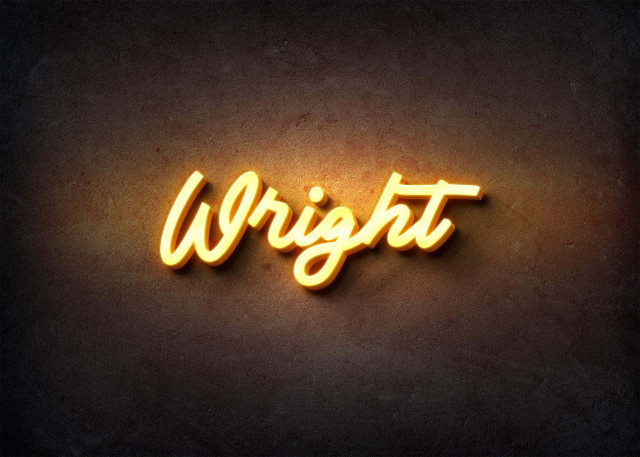 Free photo of Glow Name Profile Picture for Wright