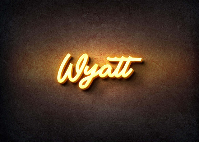 Free photo of Glow Name Profile Picture for Wyatt