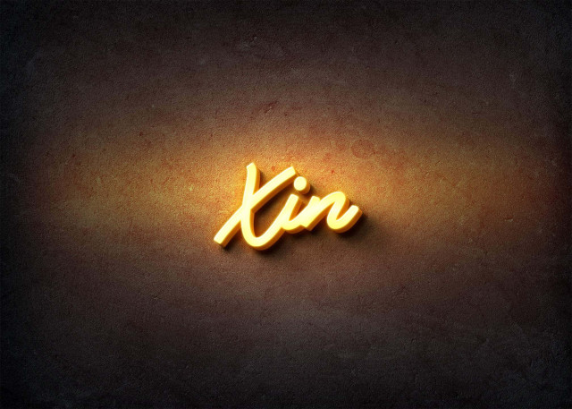Free photo of Glow Name Profile Picture for Xin