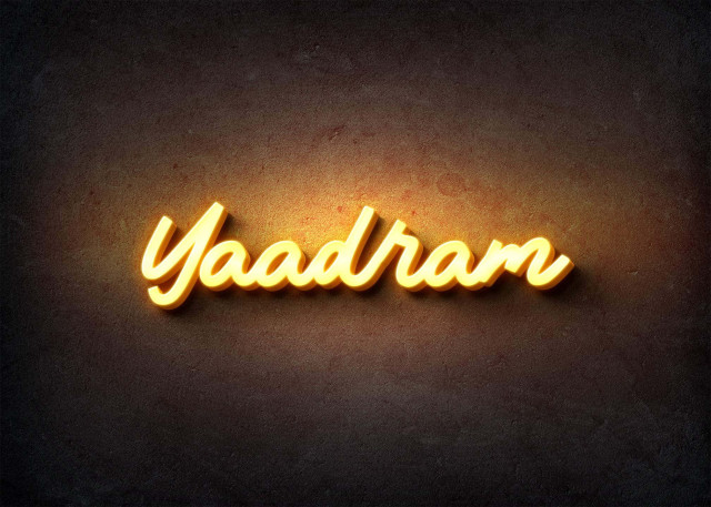 Free photo of Glow Name Profile Picture for Yaadram