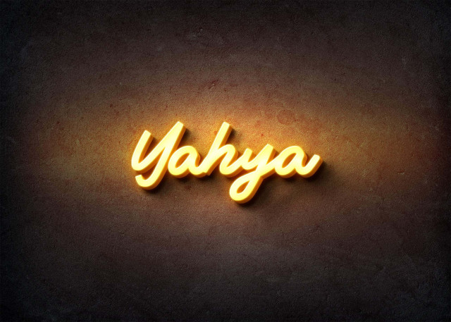 Free photo of Glow Name Profile Picture for Yahya