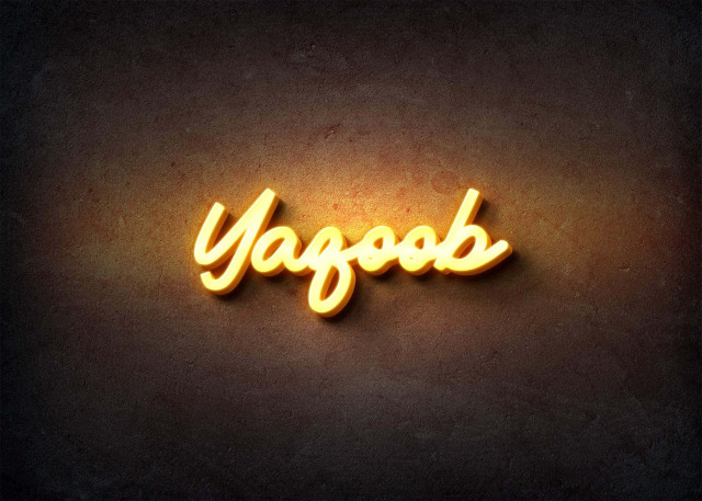 Free photo of Glow Name Profile Picture for Yaqoob