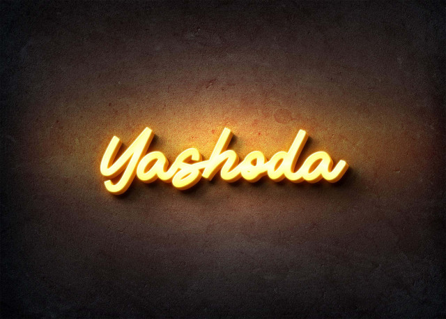Free photo of Glow Name Profile Picture for Yashoda