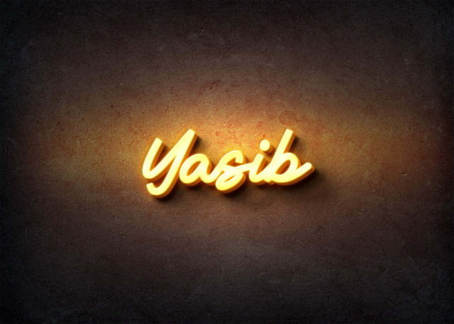 Free photo of Glow Name Profile Picture for Yasib