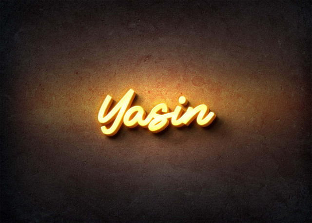 Free photo of Glow Name Profile Picture for Yasin