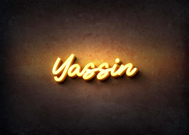 Free photo of Glow Name Profile Picture for Yassin