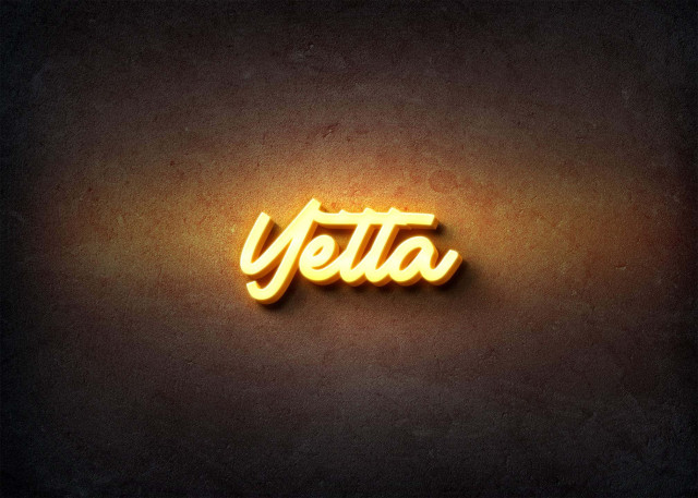 Free photo of Glow Name Profile Picture for Yetta