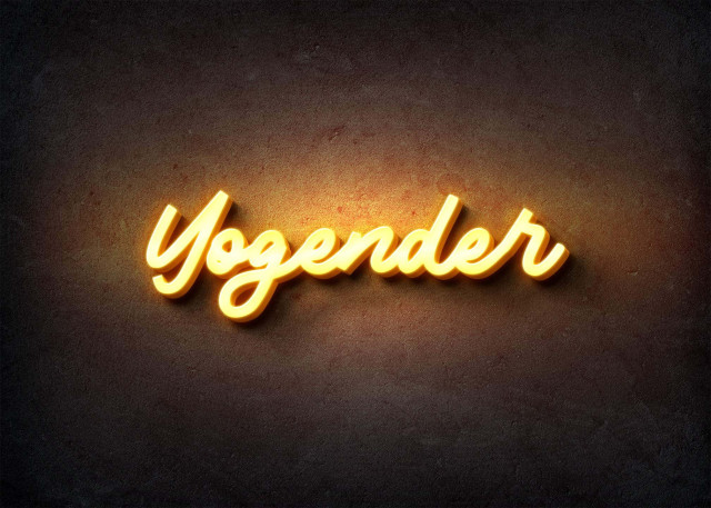 Free photo of Glow Name Profile Picture for Yogender