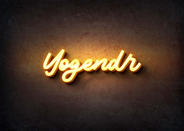 Free photo of Glow Name Profile Picture for Yogendr