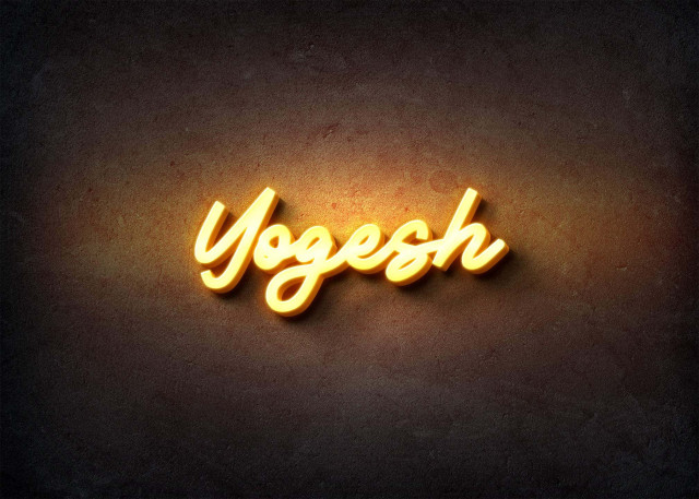 Free photo of Glow Name Profile Picture for Yogesh