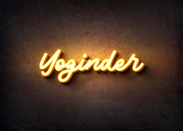 Free photo of Glow Name Profile Picture for Yoginder