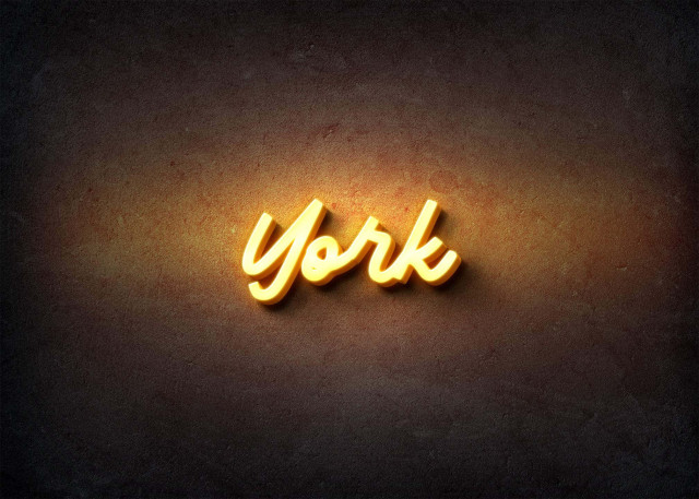 Free photo of Glow Name Profile Picture for York