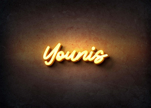 Free photo of Glow Name Profile Picture for Younis