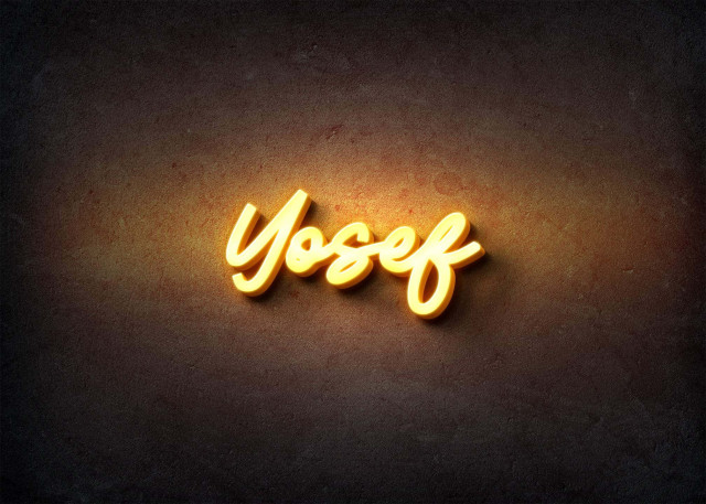 Free photo of Glow Name Profile Picture for Yosef