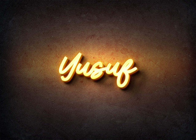 Free photo of Glow Name Profile Picture for Yusuf