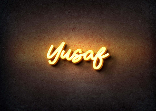Free photo of Glow Name Profile Picture for Yusaf