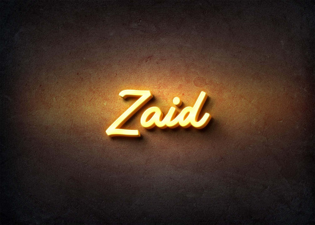 Free photo of Glow Name Profile Picture for Zaid