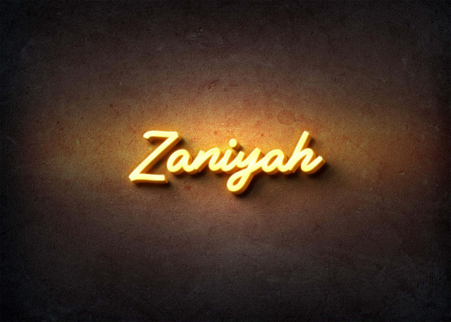 Free photo of Glow Name Profile Picture for Zaniyah