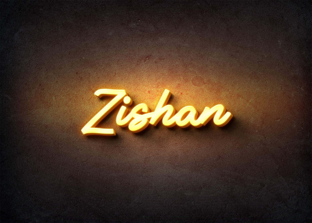 Free photo of Glow Name Profile Picture for Zishan
