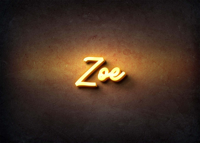Free photo of Glow Name Profile Picture for Zoe