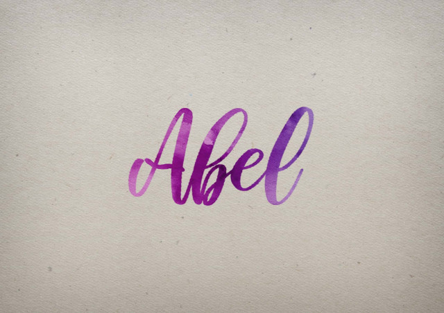 Free photo of Abel Watercolor Name DP