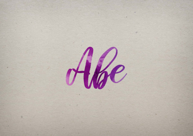 Free photo of Abe Watercolor Name DP