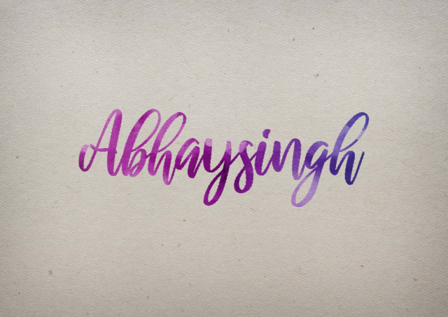 Free photo of Abhaysingh Watercolor Name DP
